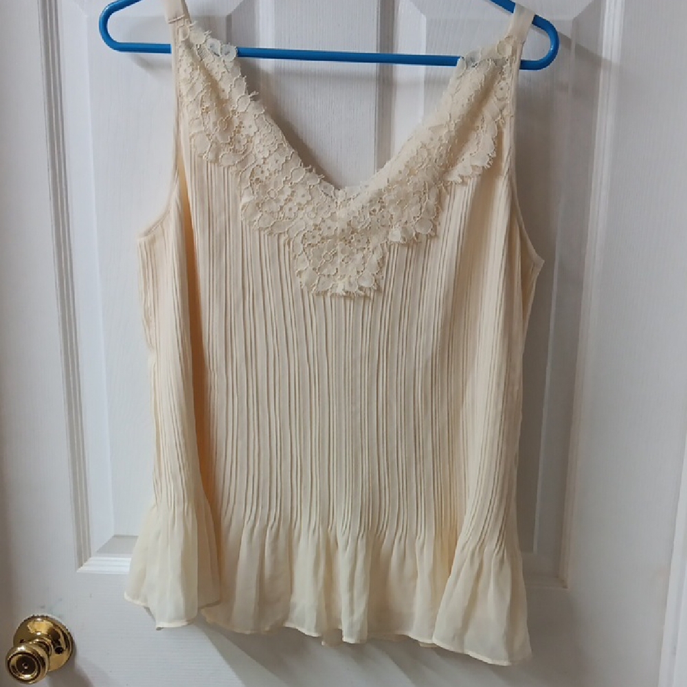 Chico's Cream Lace Detail Camisole